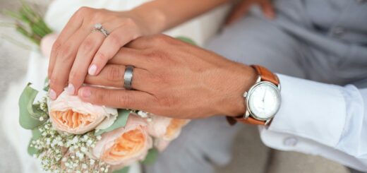 man and woman holding hands